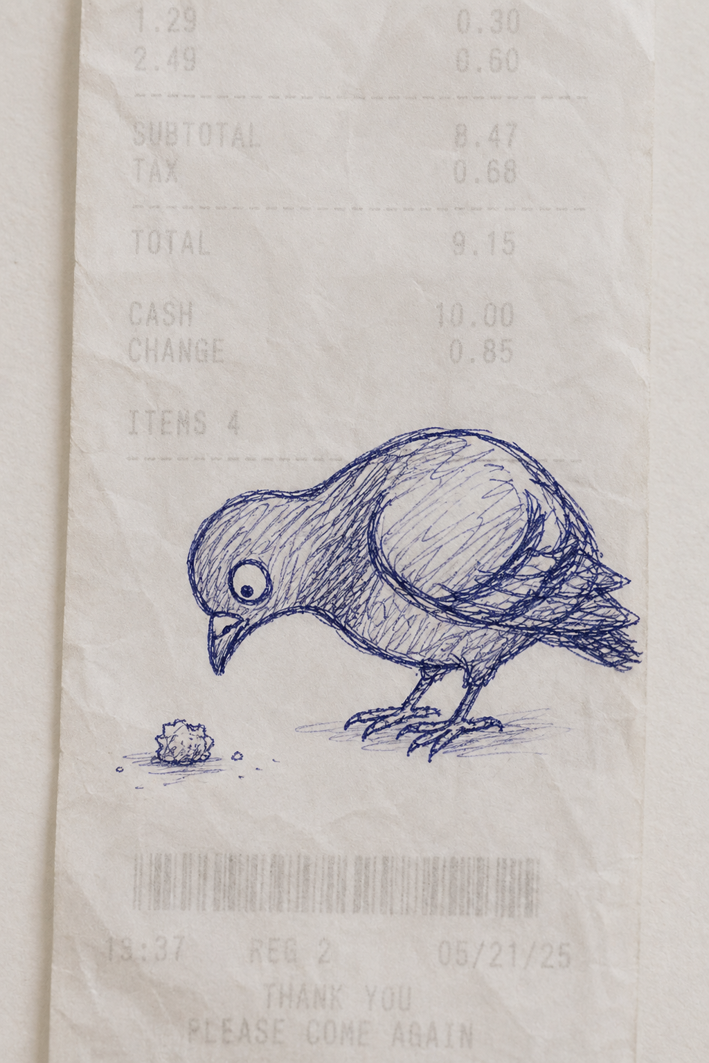 Pigeon Sandwich Receipt preview
