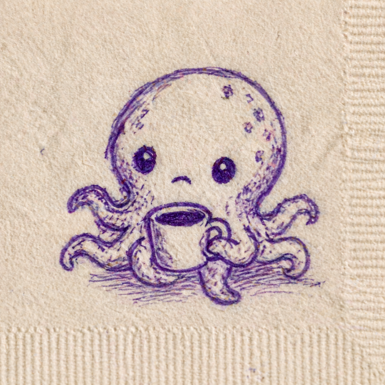 Octopus Napkin Sketch preview