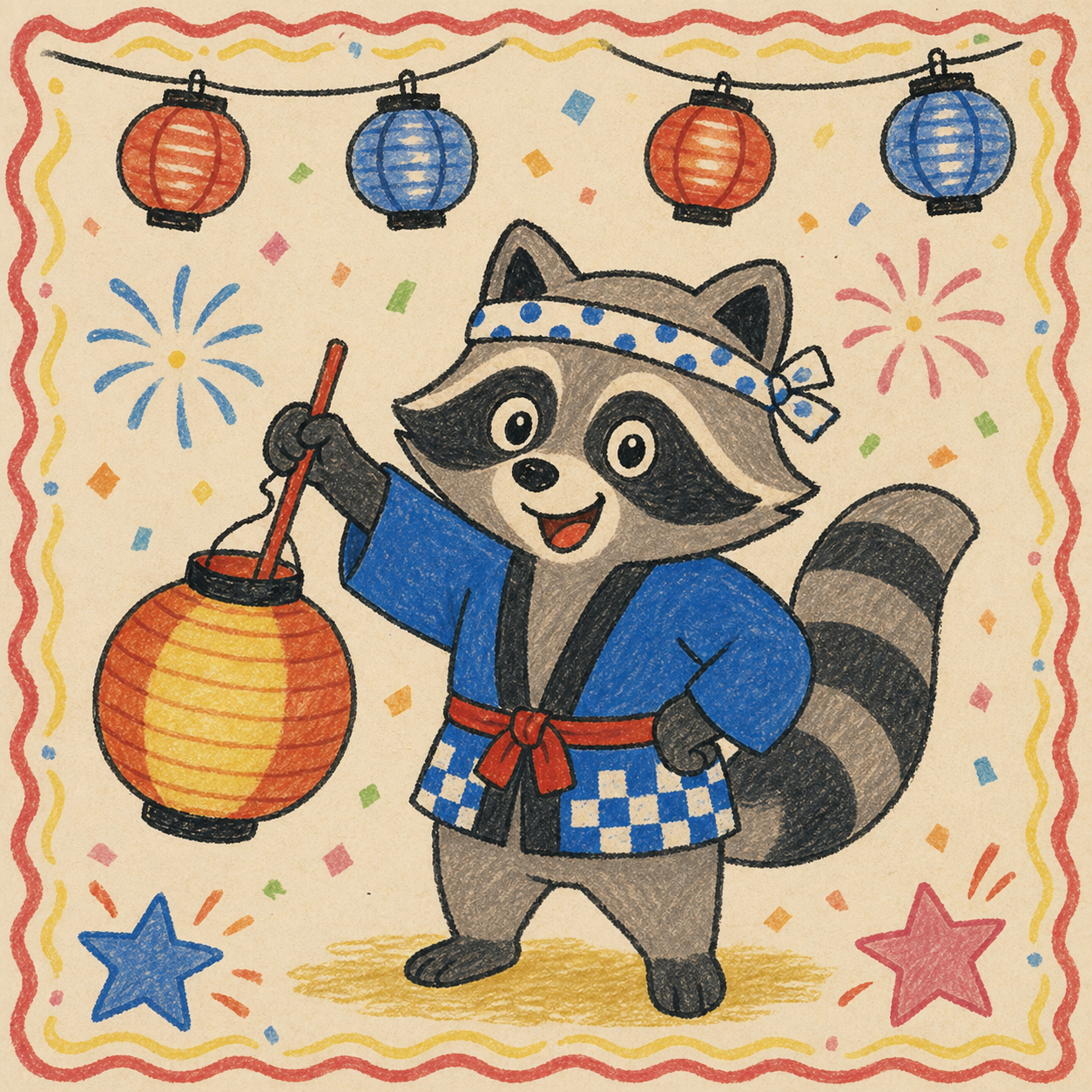 Town Festival Raccoon Poster preview