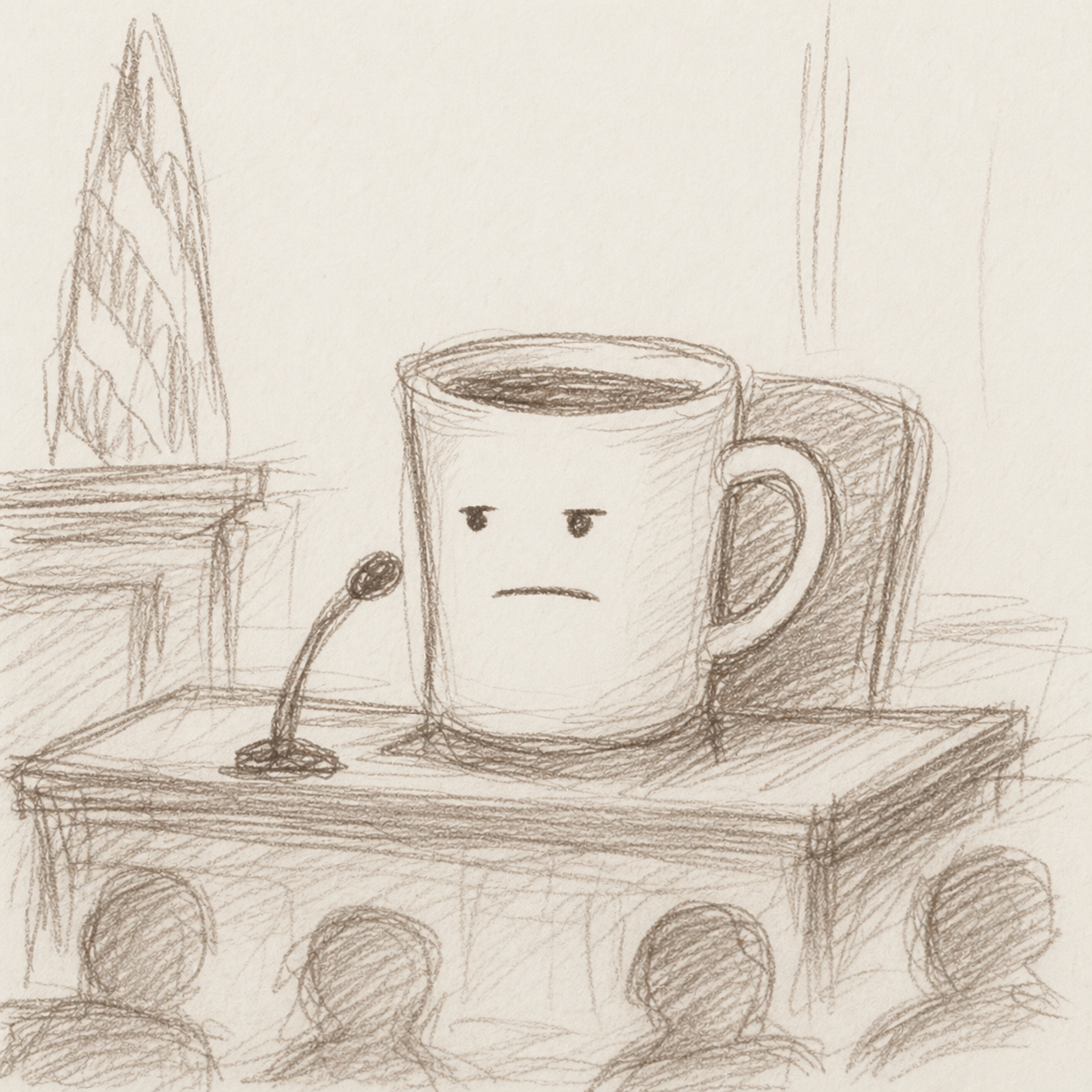 Formal Court Sketch Coffee Cup preview